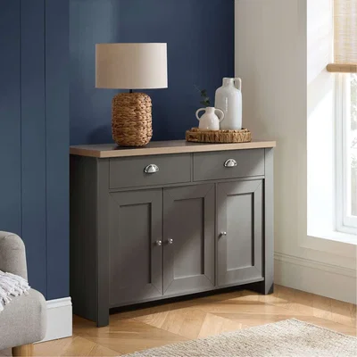 The Range Highgate 3 Door 2 Drawer Sideboard - Dark Grey