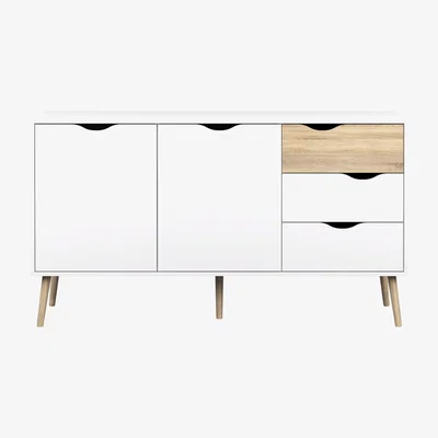 The Range Toyen Sideboard - Large - White and Oak