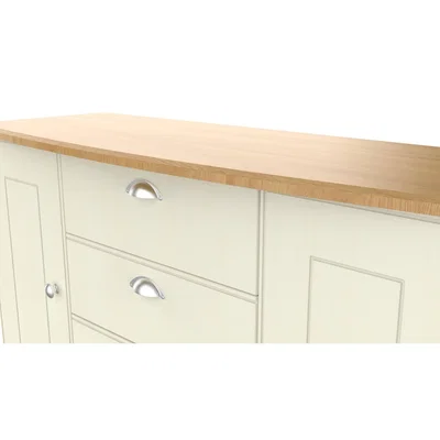 The Range Victoria Ready Assembled 2 Door 3 Drawer Sideboard - Cream Ash & Riviera Oak