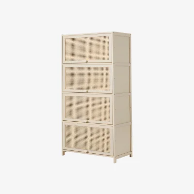 The Range Freestanding Bamboo Storage Sideboard - Cream White