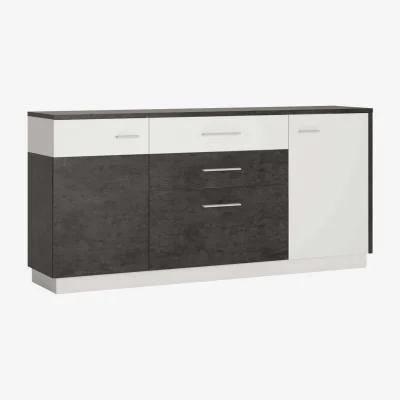 The Range Wyld Haus Nantes Sideboard, Grey and White, 2 Doors 2 Drawers - Grey and White