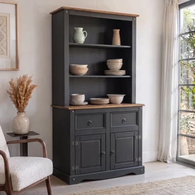 The Range Mercers Furniture Corona Charcoal Grey 2 Door Dresser - Charcoal Grey