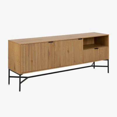 The Range Kalundborg Wild Oak Lamella Sideboard 2 Doors 1 Drawer 1800x700x400mm - Natural
