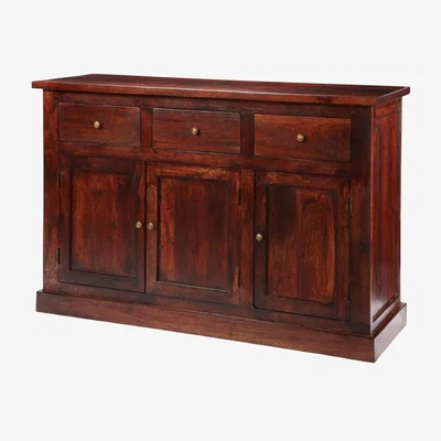 The Range Maharani Dark Wood 3 Door and 3 Drawers Large Sideboard  - Dark Wood