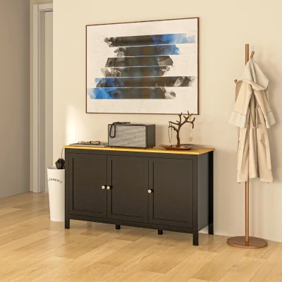 The Range HOMCOM Sideboard Buffet Storage Cabinet Storage Cabinet with Doors - Black