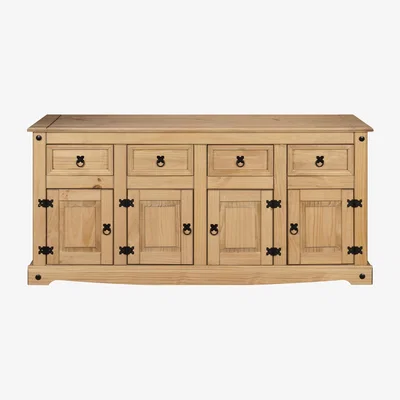 The Range Corona Sideboard 4 Door 4 Drawer Large - Brown