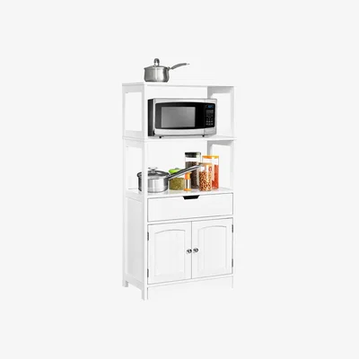The Range Costway Wooden Entryway Sideboard Organizer-White - White
