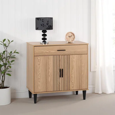 The Range Tessa 2 Door 1 Drawer Sideboard - Natural Oak