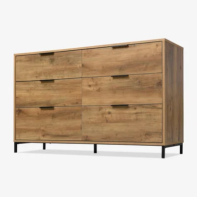 The Range Sideboard Cabinet with 6 Drawers - Brown