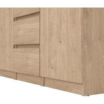The Range Wyld Haus Budapest Oak-Effect Matt Sideboard 4 Drawers 2 Doors - Natural
