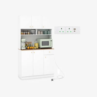 The Range 6-Door Buffet Sideboard - White