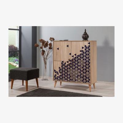 The Range Triangle Blue 123 Sideboard  Solid Wooden Legs - Atlantic Pine