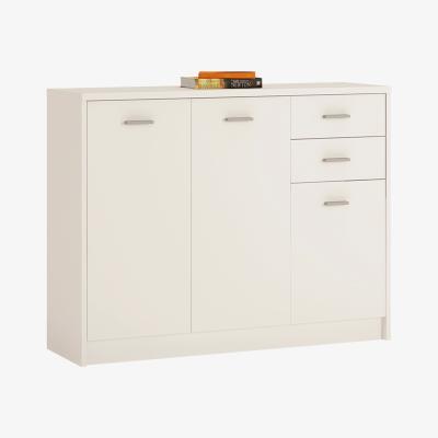 The Range Designa Three Door Two Drawer Wide cupboard - Pearl White