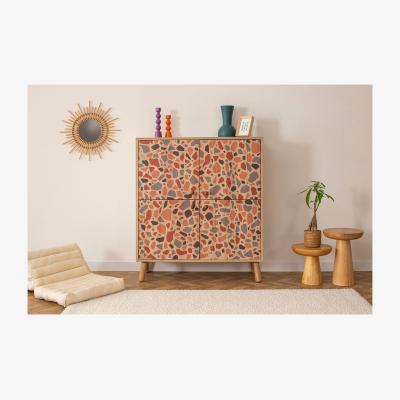 The Range Pebble  Sideboard  Solid Wooden Legs - Atlantic Pine