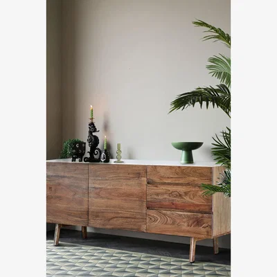 Rockett St George Wood & Marble Barcelona Sideboard