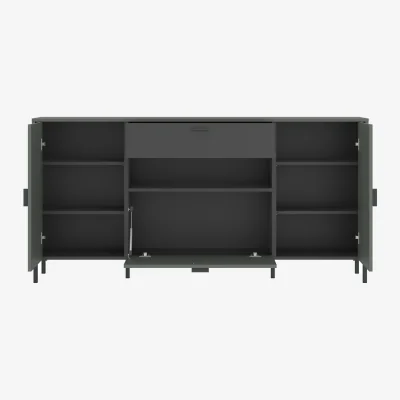 The Range Arundel Sideboard 2 Door 1 Flap 1 Drawer - Green