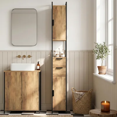 The Range HOMCOM Freestanding Bathroom Cabinet  - Brown