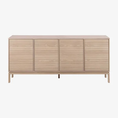 The Range Nakskov 4-Door White-Pigmented Oak Sideboard 1800mm - Natural