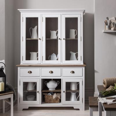 The Range Canterbury 3 Drawer Sideboard and Dresser Top - White / 5