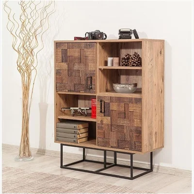 The Range Quantum Roza  Sideboard  Metal Legs, 750 - Atlantic Pine