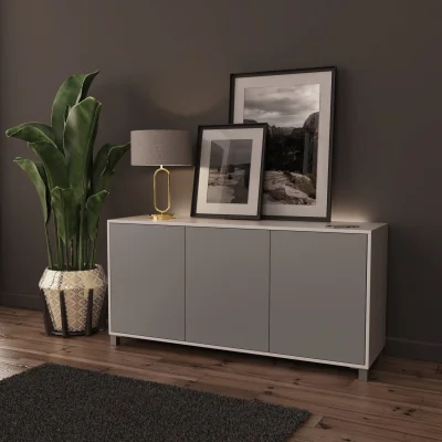 The Range SMART Sideboard with Phone Charging & Mood Lighting - White/Grey