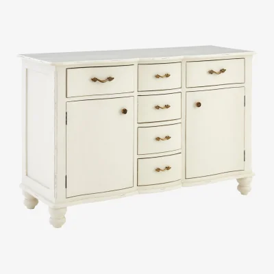 The Range Loire 6 Drawer White Sideboard