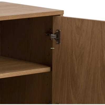 The Range Wyld Haus Chevron Herringbone 3-Door Natural Oak Sideboard - Natural