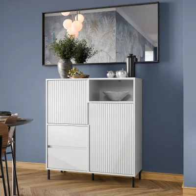 The Range Avenale Sideboard 2 Door 2 Drawer in Alpine White High Gloss - White