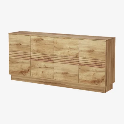 The Range Toro Sideboard with 4 doors in Wotan Oak - Wotan Oak