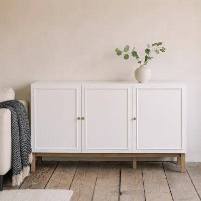 The Range Sofia Sideboard Light and 3 Door 1 Drawer - Grey