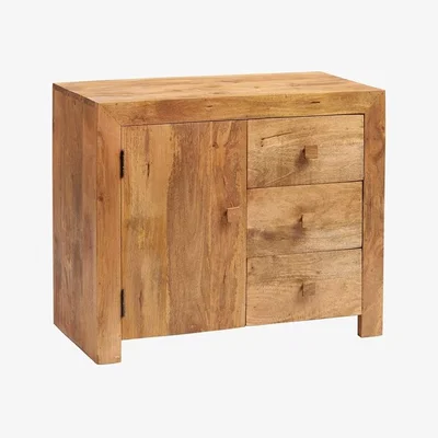 The Range Dakota Light Mango 3 Drawer Sideboard - Light Wood