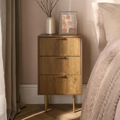 The Range Ribbed Sideboard - Medium Wood / 13cm