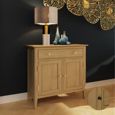 The Range Ready Assembled 2 Door 1 Drawer Natural Oak Sideboard - Natural Oak