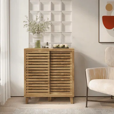 The Range Luna 2 Sliding Door Sideboard Cabinet Storage Unit   - Mango wood