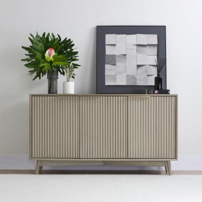 The Range Monza - 3 Door Sideboard with Fluted Detailing - Grey