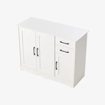 The Range 3 Door Sideboard with 2 Drawers Storage Cabinet - White