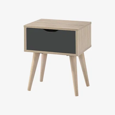 The Range Alford One Drawer Lamp Table - Sonoma Oak & Grey