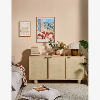 Rose & Grey Flores 3 Door Sideboard