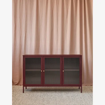 Rose & Grey Reed Sideboard in Maroon