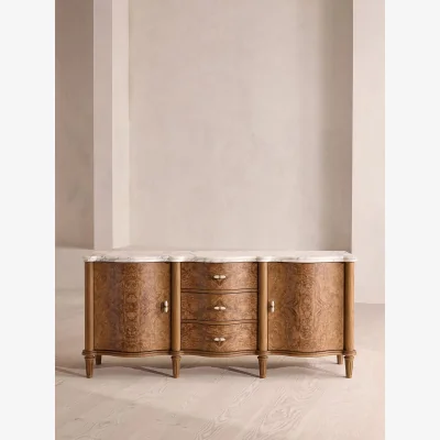 Soho Home Valerie Sideboard, Arabescato Corchia Marble
