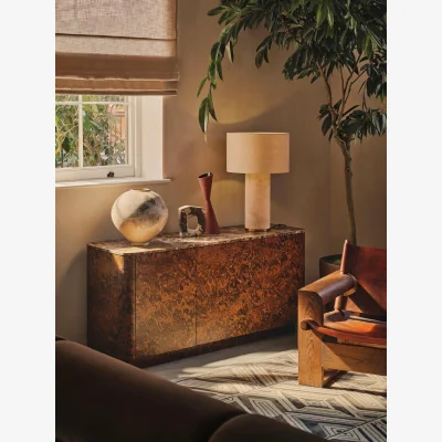 Soho Home Vance Sideboard, Dark Emperador Marble