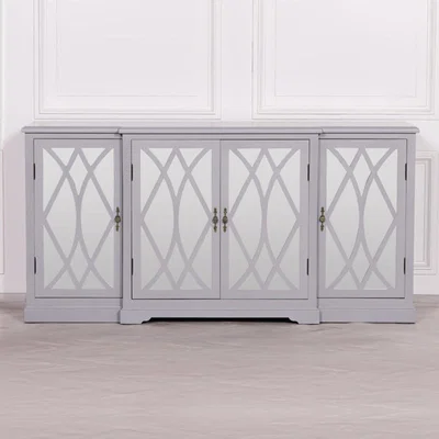 Teddy Beau Maison Reproductions Breakfont Mirror Front Sideboard / Grey