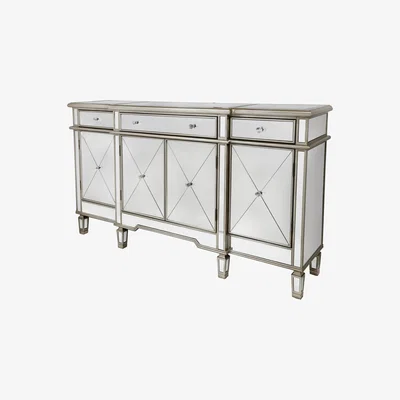 Teddy Beau Deco Home Versailles Gold Venetian Mirrored 3 Drawer 4 Door Sideboard