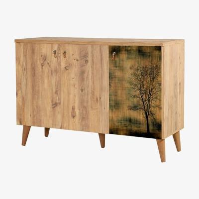 Vivense Motto Three Door Sideboard, Forest Night