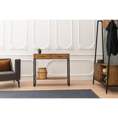 Vivense Miray Sideboard, Dark Wood & Black