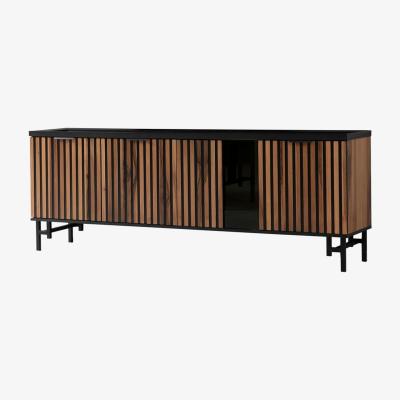 Vivense Zafira Sideboard, Dark Wood & Black
