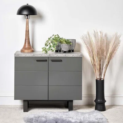 Woods Furniture Industrial Small Sideboard - Faux Concrete