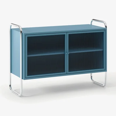 Westwing Metal Sideboard Robyn with Glass Front