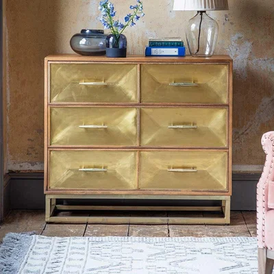 Atkin & Thyme Pascali Brass Chest of Drawers