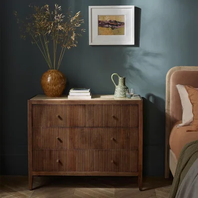 Atkin & Thyme Mirabelle Travertine Chest of Drawers